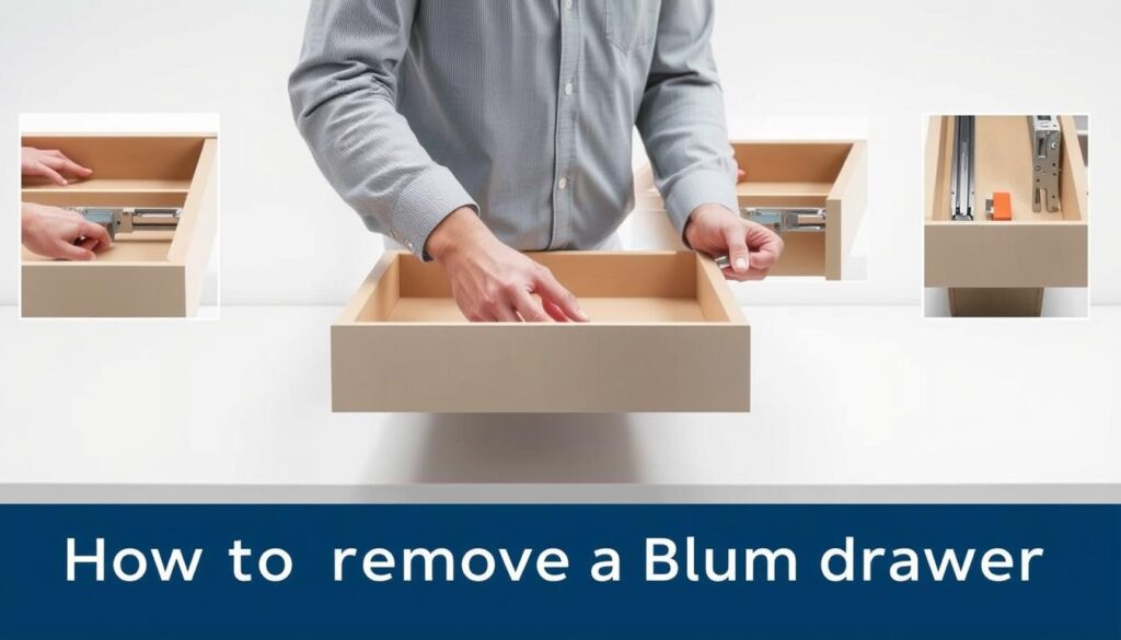 jak wyjąć szufladę Blum